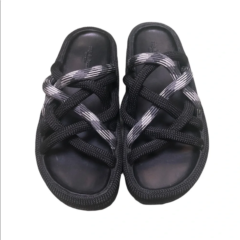 RAG & BONE KRIS ESPADRILLE SLIDE SANDALS